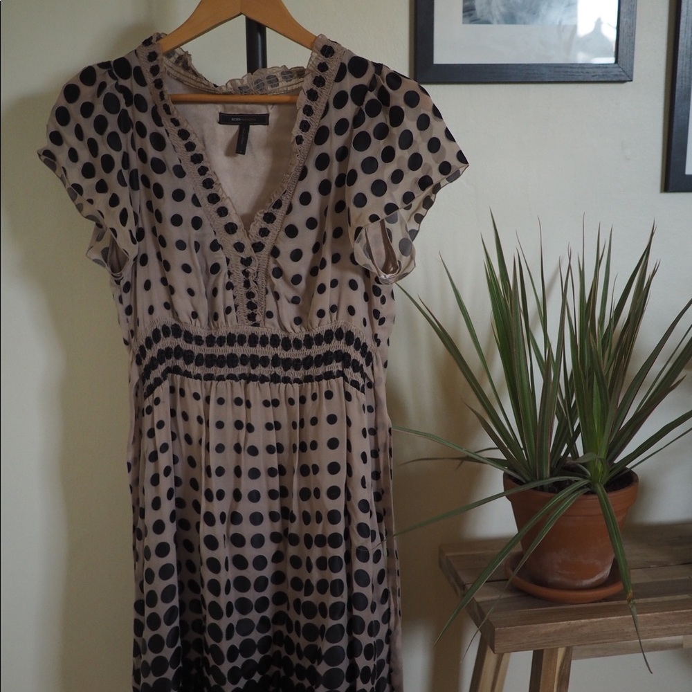 BCBG polka dot dress